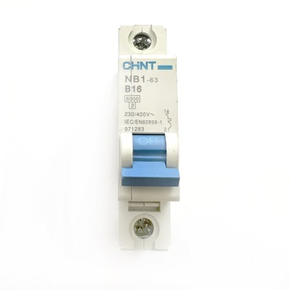 Chint NB1-63 971283 B16 16A 16 Amp MCB Circuit Breaker Type B